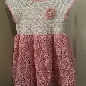 Hand crochet dresses toddler girl